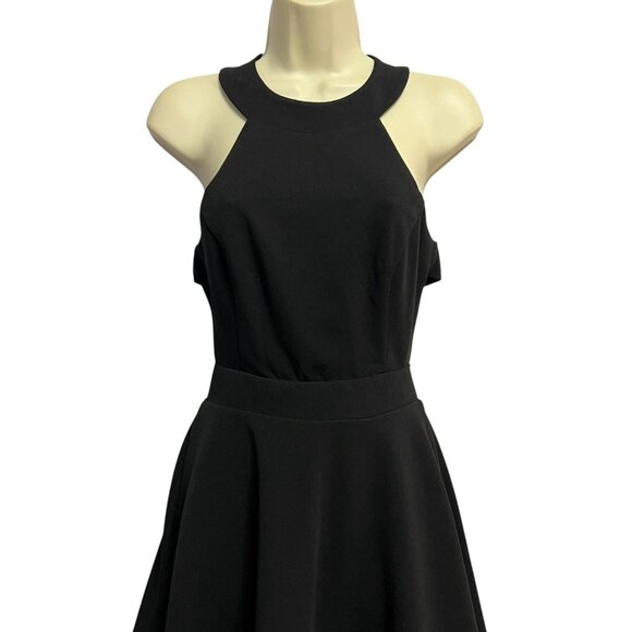 Lulus Keep Coming Back Black Skater Dress Size Small‎ Halter Open Back Mini NWT - Picture 12 of 16